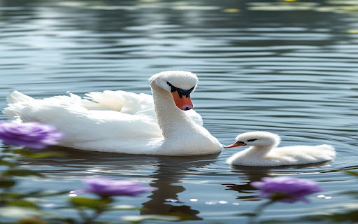 two swans wallpaper screenshot 1