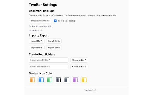 TwoBar Bookmark Switcher (Native Bar) screenshot 1