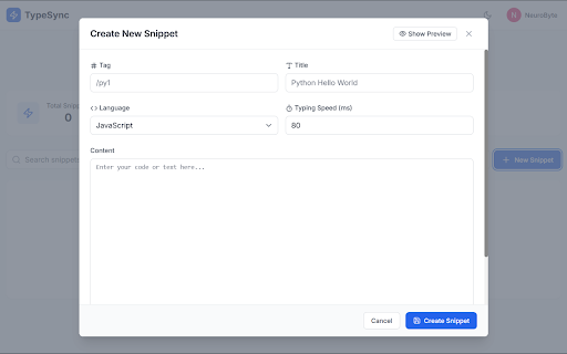 TypeSync screenshot 1