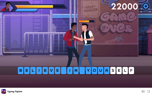 Typing Fighter Game - Battle opponents using the power of words! screenshot 1