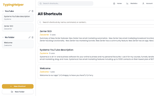 Typing Helper | Free Typing Shortcuts Assistant screenshot 1