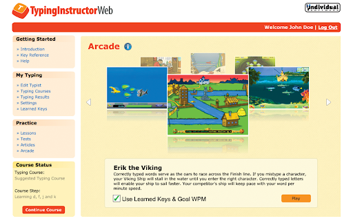 Typing Instructor Web for Schools screenshot 1