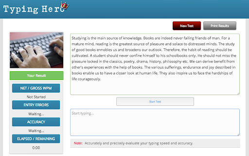 Typing WPM Test screenshot 1