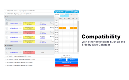 UBC Workday Better Courselist screenshot 1