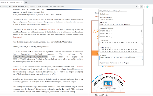 Unicode Inspector screenshot 1