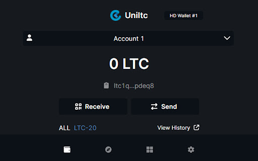 Uniltc Wallet screenshot 1