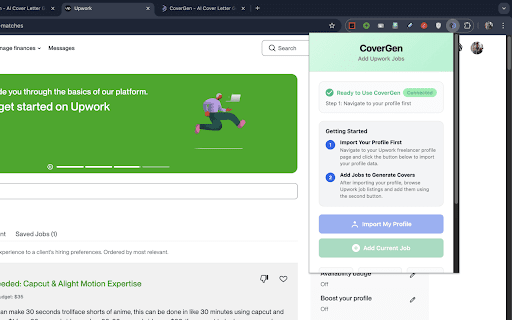 Upwork Companion - CoverGen screenshot 1