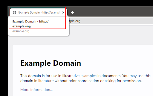 URL in title screenshot 1