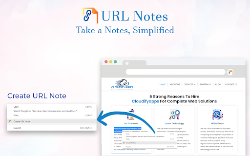 URL Notes: Best Tool to Take, Manage, and Export Notes While Browsing screenshot 1
