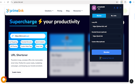URL Shortener | Prime-Link screenshot 1