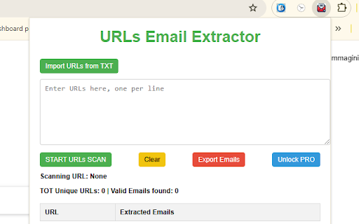 URLs Email Extractor screenshot 1