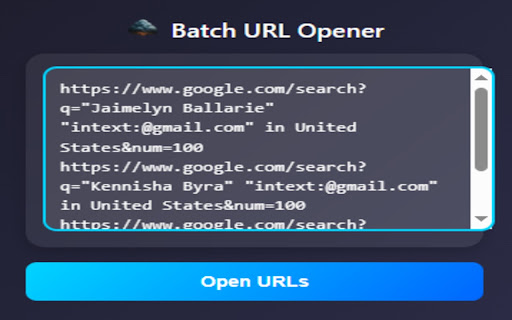 URLs Manager screenshot 1