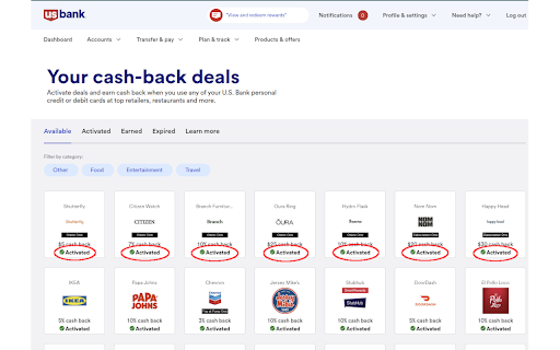 US Bank Deals Activator screenshot 1