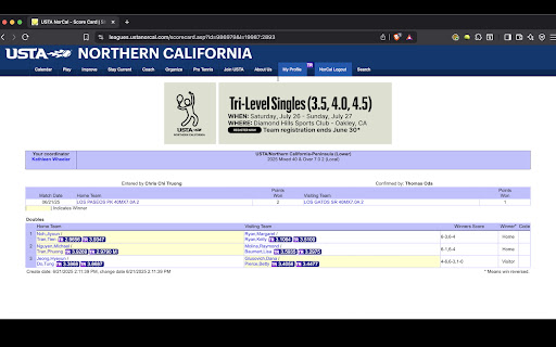 USTA NorCal Ad In screenshot 1