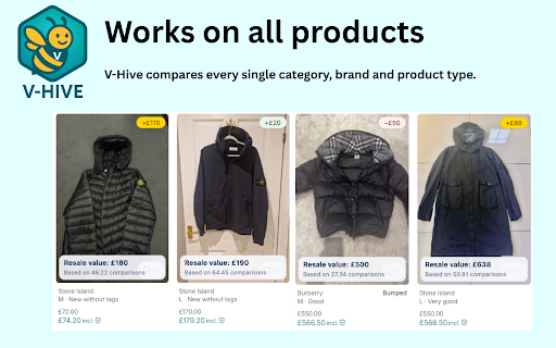 V-Hive - Find resale value of any Vinted Item screenshot 1