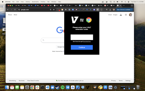 VALT Chrome Extension screenshot 1