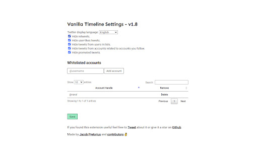 Vanilla Timeline for Twitter screenshot 1