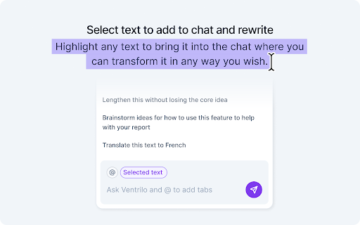 Ventrilo.ai: Instant AI Writing screenshot 1
