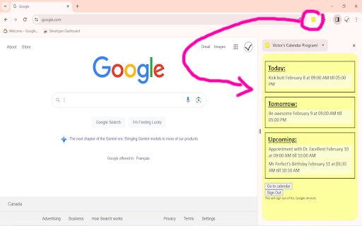 Victor's Calendar Program! screenshot 1
