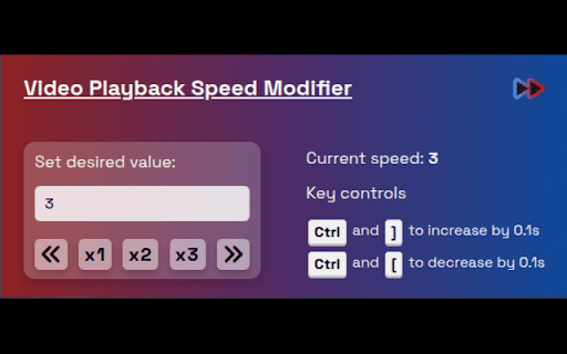 Video Playback Speed Modifier screenshot 1