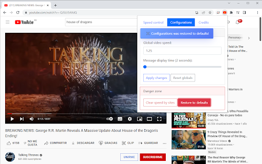 Video Speed Control screenshot 1