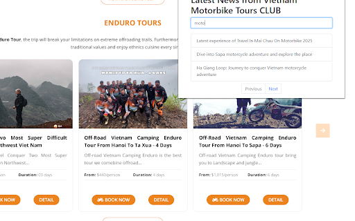 Vietnam Motorbike Tours CLUB screenshot 1