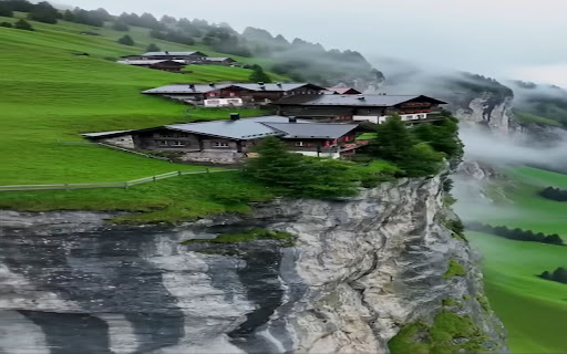 Village in the Clouds wallpaper screenshot 1