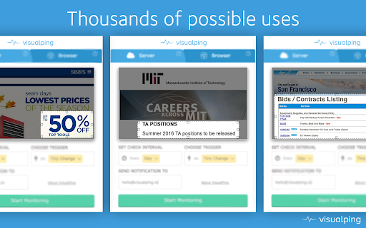 Visualping screenshot 1