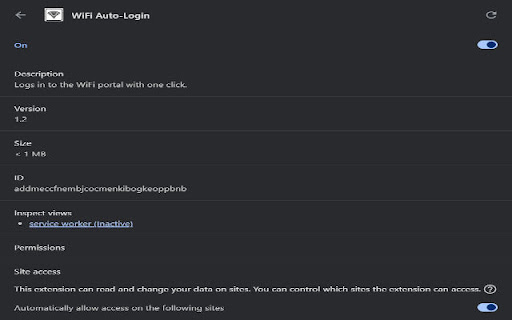VIT Wifi Auto Login screenshot 1