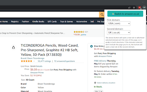 Voadeira - Amazon Domain Switcher screenshot 1