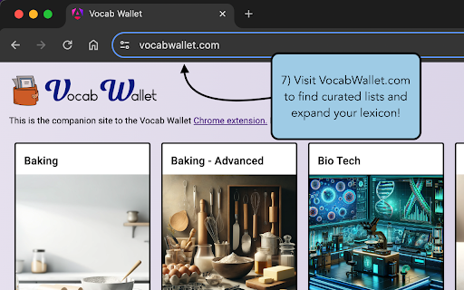 Vocab Wallet - Your Online Word Bank and Vocabulary Builder screenshot 1