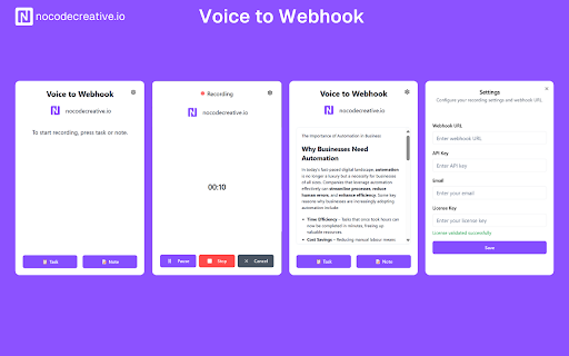 Voice to Webhook screenshot 1