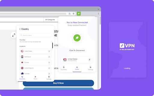 VPN by Seller Assistant - Secure and Unlimited VPN (Proxy) screenshot 1
