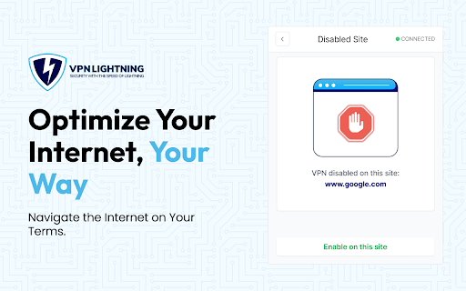 VPN Lightning for Chrome screenshot 1