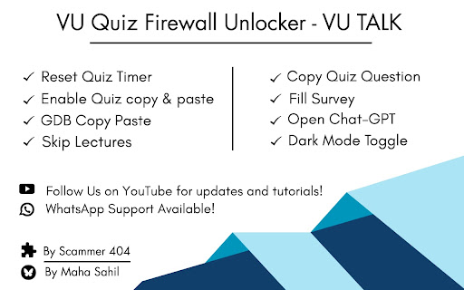 VU Quiz Firewall Unlocker - VU TALK screenshot 1