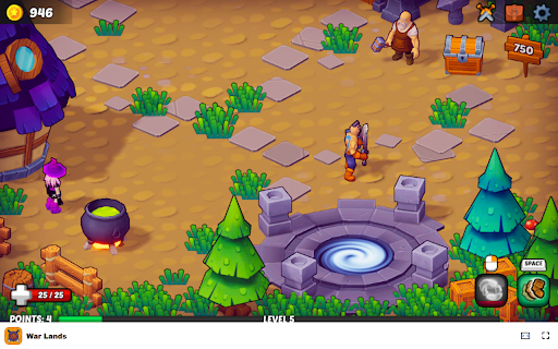 War Lands Game - Battle skeletons, wizards, trolls, and more! screenshot 1