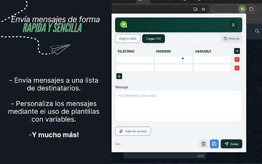 Wara Sender for WhatsApp Web screenshot 1