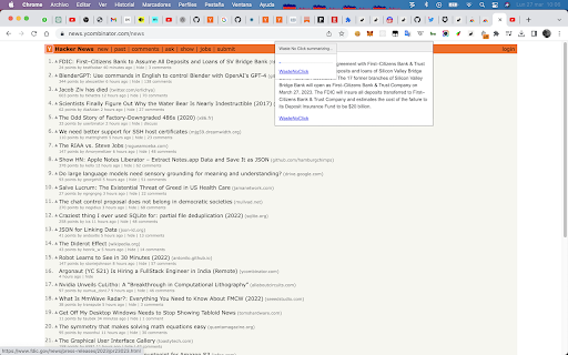 WasteNoClick.com screenshot 1