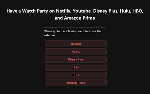 Watch Party - Watch Together on Netflix, Youtube, Hulu, HBO screenshot 1