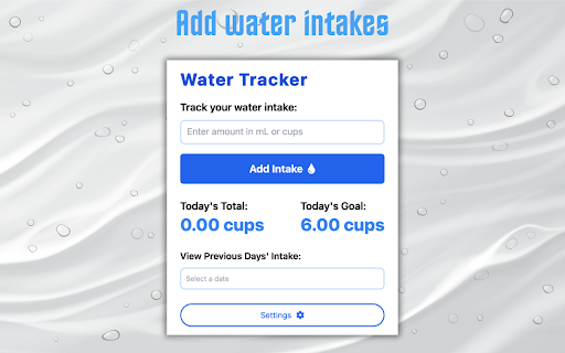 Water Tracker screenshot 1