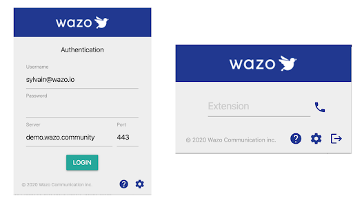 Wazo extension screenshot 1