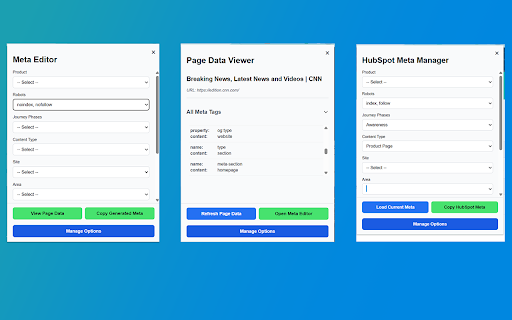 Web Page Meta Data Manager screenshot 1
