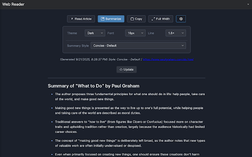 Web Reader screenshot 1
