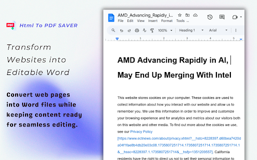 Web2PDF - HTML to PDF Converter screenshot 1