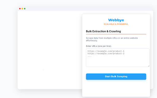 Webbye - Data Extraction, automation & AI Analysis screenshot 1