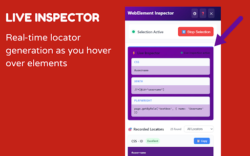 WebElement Inspector screenshot 1