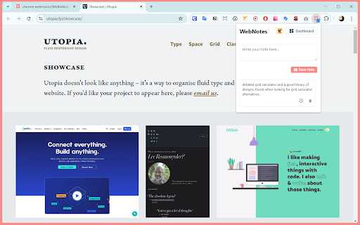 WebNotes screenshot 1