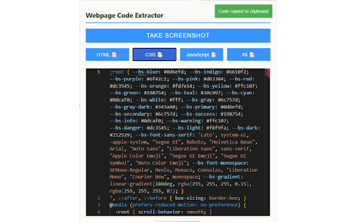 Webpage Code Extractor screenshot 1