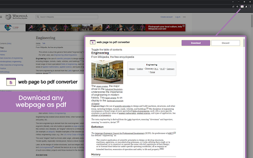 Webpage to PDF Converter screenshot 1