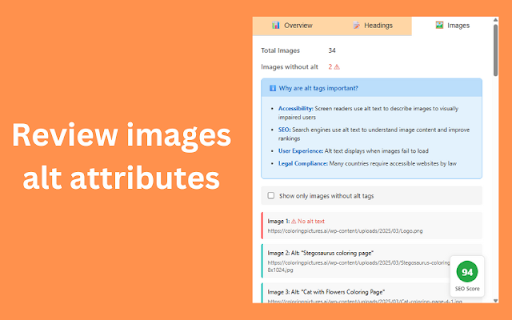 Website SEO Meta Inspector - SEO Health Analyzer screenshot 1